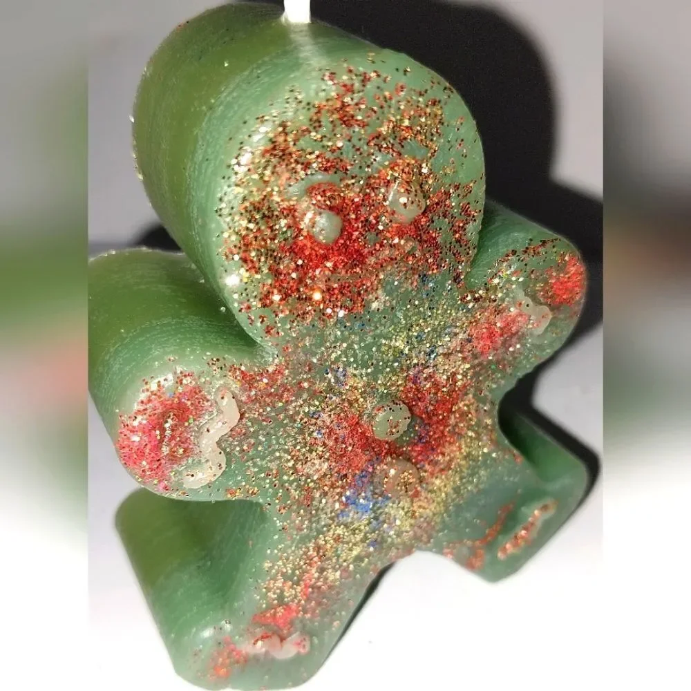 Hand crafted limited edition Gingerbread man candle